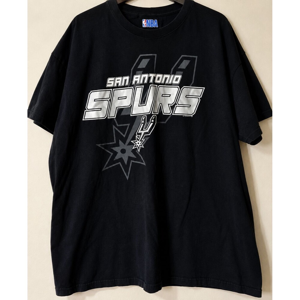 San Antonio Spurs T Shirt Mens 2XL NBA Basketball Black Graphic Logo Tee